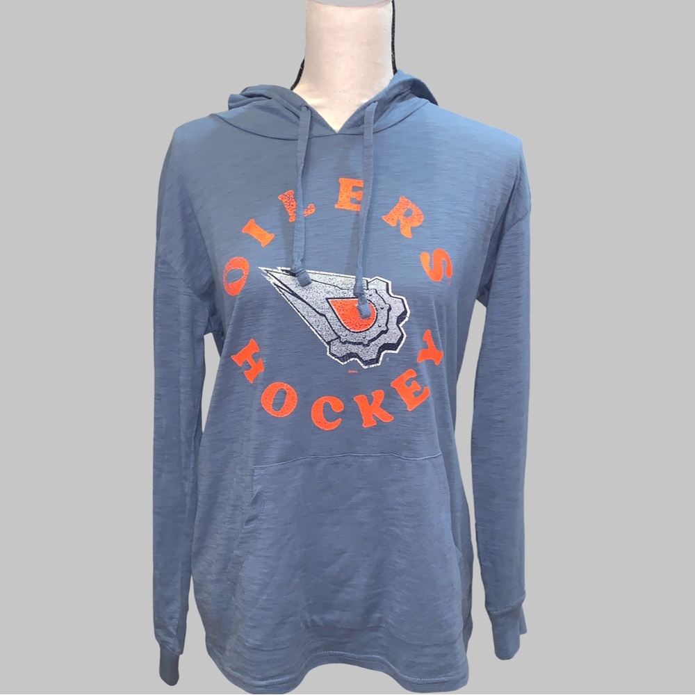 Edmonton Oilers Womans Hoodie Blue Hockey Small fan sports McDavid Canadian NHL